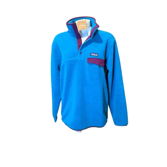 Women's Patagonia synchilla Fleece Pullover Size M Blue - Picture 1 of 3